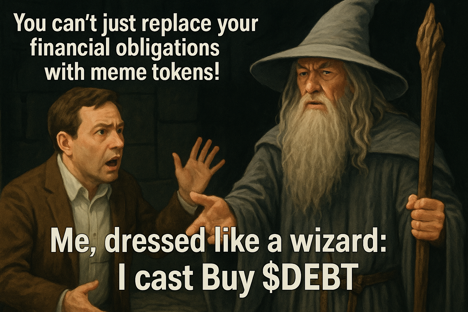 Gandalf meme representing defiance against financial control